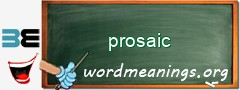 WordMeaning blackboard for prosaic